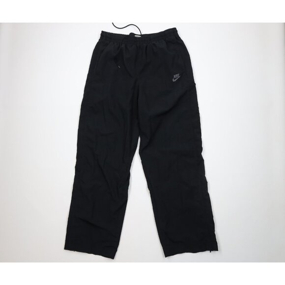Vtg Y2K Nike Mens XL Distressed Travis Scott Mini Swoosh Lined Wide Leg Pants - Picture 1 of 13